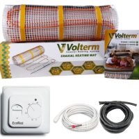 Комплект нагрівальний мат Volterm Hot Mat 180 Вт/м² + терморегулятор механічний EcoReg M5.16 